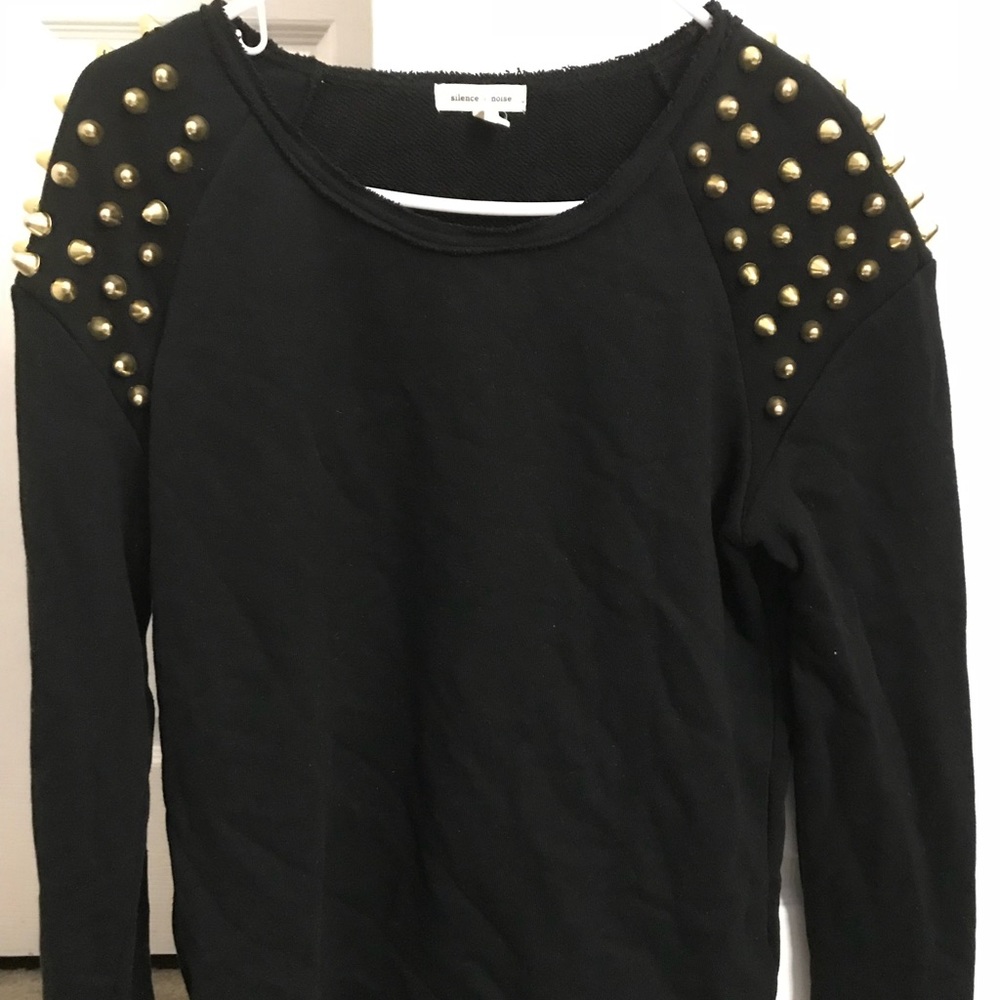 Black sweatshirt with Gold spikes